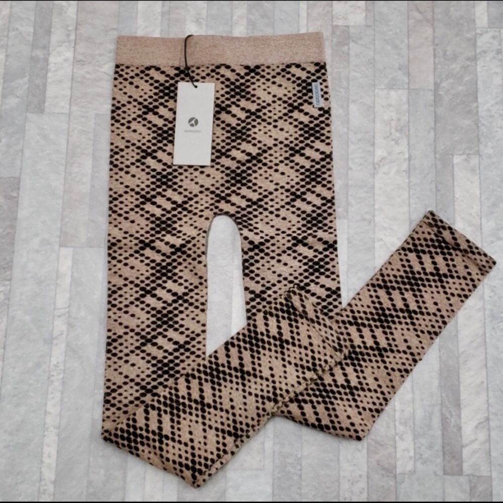 1 LEFT❗️Avocado Stretchy Tan & Black Leggings OSFM - Picture 3 of 6